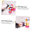 DEARMAMY Rainbow Nail Dust Brush Colorful Bristles Short Handle Nail Cleaning Tool for Manicure and Pedicure view 3