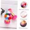DEARMAMY Rainbow Nail Dust Brush Colorful Bristles Short Handle Nail Cleaning Tool for Manicure and Pedicure view 4