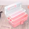 3-Tier Hair Storage Organizer, Portable Box with Handle, Secure Locking and Personalization Stickers view 2