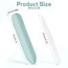 2Pcs Glass Cuticle Pusher with Leather Case, Dual Ended Cuticle Remover Tool Professional Manicure Stick Fingertip Precision Filing Cuticle Remover Tools for Nail Salons Home (Clear, Pink, Green) view 2
