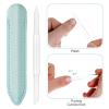 2Pcs Glass Cuticle Pusher with Leather Case, Dual Ended Cuticle Remover Tool Professional Manicure Stick Fingertip Precision Filing Cuticle Remover Tools for Nail Salons Home (Clear, Pink, Green) view 4