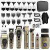 Bomxin Professional Hair Clippers for Men T-Blade Barber Clippers and Trimmer Set Nose Hair Trimmer Foil Shavers for Men Clippers for Hair Cutting, LCD Display view 1
