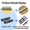 1 pack Professional Replacement Foil and Cutters for BaBylissPRO Barberology Double Foil Shaver, Compatible with BaBylissPRO Barberology FXFS2 ShaverGold view 2