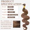 YWIGS Body Wave Bulk Human Hair for Braiding Human Braiding Hair for Boho Braids 50G No Weft Virgin Human Hair #4/30 20inch view 2