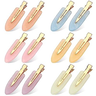 12 Pcs No Crease Hair Clips Creaseless Hair Styling Clips