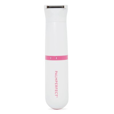 LAJCAEN Bikini Trimmer for Women Eletctric Razors for Women - Rechargeable Eletctric Shaver, Replaceable Ceramic Blade Heads, USB Recharge Dock, Waterproof Hygiene Razor, White