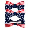 3Pcs 4th of July Hair Bows for Girls,American Flag Hair Accessories Patriotic Hair Bows Hairgrips Fourth of July Red White Blue Hair Clips for Women view 2
