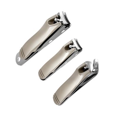 Baluue 3pcs Stainless Steel Nail Clippers Toenail Fingernail Clippers Wide Mouth Design for Thick Nails Easy to Use for Seniors and Home Use
