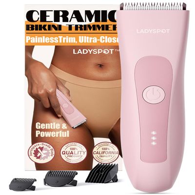 Bikini Trimmer for Women, Pain-Free Alternative to Epilators, Rechargeable Electric Shaver for Face, Pubic Hair, Underarms, and Legs  Waterproof and Portable