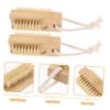 FOMIYES 2pcs Professional Nail Brush Kit Bamboo Sisal Brushes for Fingernails Cleaning Stiff Bristles Nail Scrubber Foot view 2