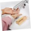 FOMIYES 2pcs Professional Nail Brush Kit Bamboo Sisal Brushes for Fingernails Cleaning Stiff Bristles Nail Scrubber Foot view 4