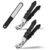 3-Piece Angled Nail Clipper Set, 2 Arched Wide Mouth Clippers with Nail File, Thick Toenail Cutter for Seniors view 4