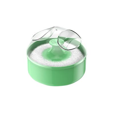 2025 Soft Body Powder Puff with Hygienic Dustproof Container - Portable Empty Powder Dispenser & Puff Holder for Smooth Application, Compact for Travel & Home Use (Green)