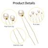 18 Piece Bridal Pearl Hair Pins Set,Elegant Wedding Hair Accessories for Women,Pearl Bobby Pins&U-Shaped Barrettes for Updo,Bridesmaid Hair Pearls view 3