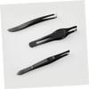 Beaupretty 2sets Stainless Steel Eyebrow Tweezers Ergonomic Design for Precise Eyebrow Grooming Compact and Lightweight Makeup Tool Multi-functional for Women view 3