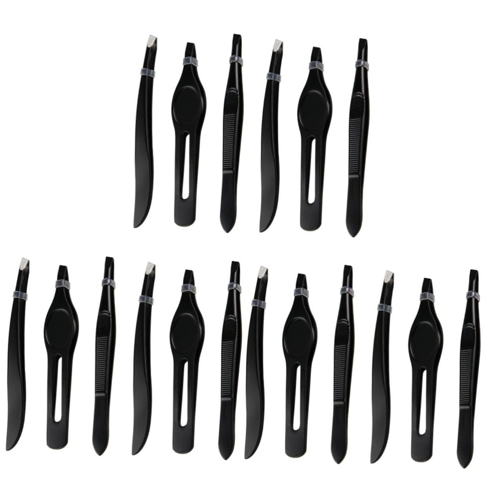 Beaupretty 3sets Stainless Steel Eyebrow Tweezers for Women Brow Kit Eyebrow Makeup Tool Mini Clip Tweezer for Travel