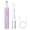 LAJCAEN Nose and Ear Hair Trimmer for Women Men,2025 Rechargeable Eyebrow & Facial Trimmer,Dual-Edge Blades,Waterproof Easy Cleansing, for Peach Fuzz Fine Hair Face Chin Neck, Upper-Lip view 1