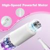 LAJCAEN Nose and Ear Hair Trimmer for Women Men,2025 Rechargeable Eyebrow & Facial Trimmer,Dual-Edge Blades,Waterproof Easy Cleansing, for Peach Fuzz Fine Hair Face Chin Neck, Upper-Lip view 4