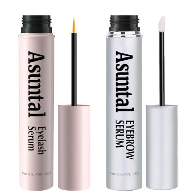 Lash Serum & Eyebrow Serum Kit  Natural Formula Eyelash Growth Promotes Longer, Thicker & Fuller Lashes & Brows, Vegan, Cruelty-Free For Sensitive Eyes (2 Pack, 10ml)