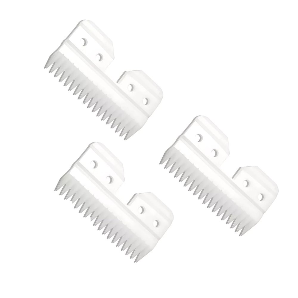 3Pcs Upgraded Precision 4 Holes 18 Teeths Blade Replacement for Wahl KM2 KM5 KM10, A5 Style Clippers