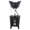 INPAITOO Portable Shampoo Bowl with Electric Pump, Shampoo Bowl with Embedded Shower, Adjustable Basin Height Washing Station Sink with Buckets&Drain Hoses (black) view 1