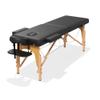 ABET Massage Table, 2 Fold Portable Lash Bed for Eyelash Extensions, Height Adjustable Lightweight Professional Facial Spa Beauty Salon Tattoo Table, Wood Feet & Black view 1
