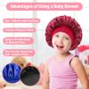 PIEMEET 3PCS Kids Bonnets for Girls, Satin Baby Bonnet for Sleeping, Soft Wide Band Silk Bonnet for Kid, Breathable Kids Satin Bonnets Child Sleeping Cap for Toddler Teens Natural Hair(Blue,Red,Black) view 4