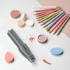 Gray 3 in 1 Eyebrow Pencil Sharpener, for Eyebrow Pencil Eye Pencil Sharpener, Duckbill-Shape Eyebrow Sharpener Auxiliary Tool for Waterproof Peel Off Brow Pencils for Beginners and Professional view 3