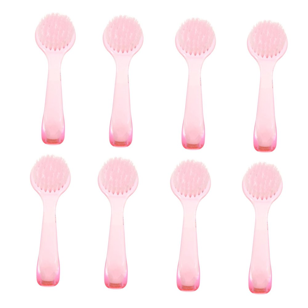 Baluue 8pcs Facial Cleaning Brush Gentle Pore Scrub Exfoliator for Skin Care Nail Face Brush Promotes Circulation and Absorption of Skincare Products