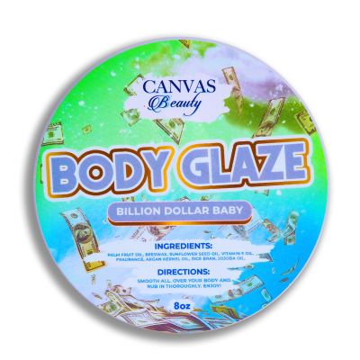 Canvas Beauty Body Glaze, Billion Dollar Baby Clean Cotton & Violet Petals, Moisturizing Non-Greasy Body Butter for Women With Beeswax, Jojoba Oil, and Rice Bran for Soft and Glossy Skin
