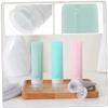 MUCKLILY 4Pcs Refillable Silicone Travel Bottles Set 3oz Leakproof Squeeze Containers for Shampoo Conditioner and Lotion for Travel Toiletries and Cosmetics view 4