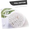 Beaupretty 600pcs Organic Cotton Swabs Double-ended Makeup Tools Facial Pads Cotton Rounds view 4