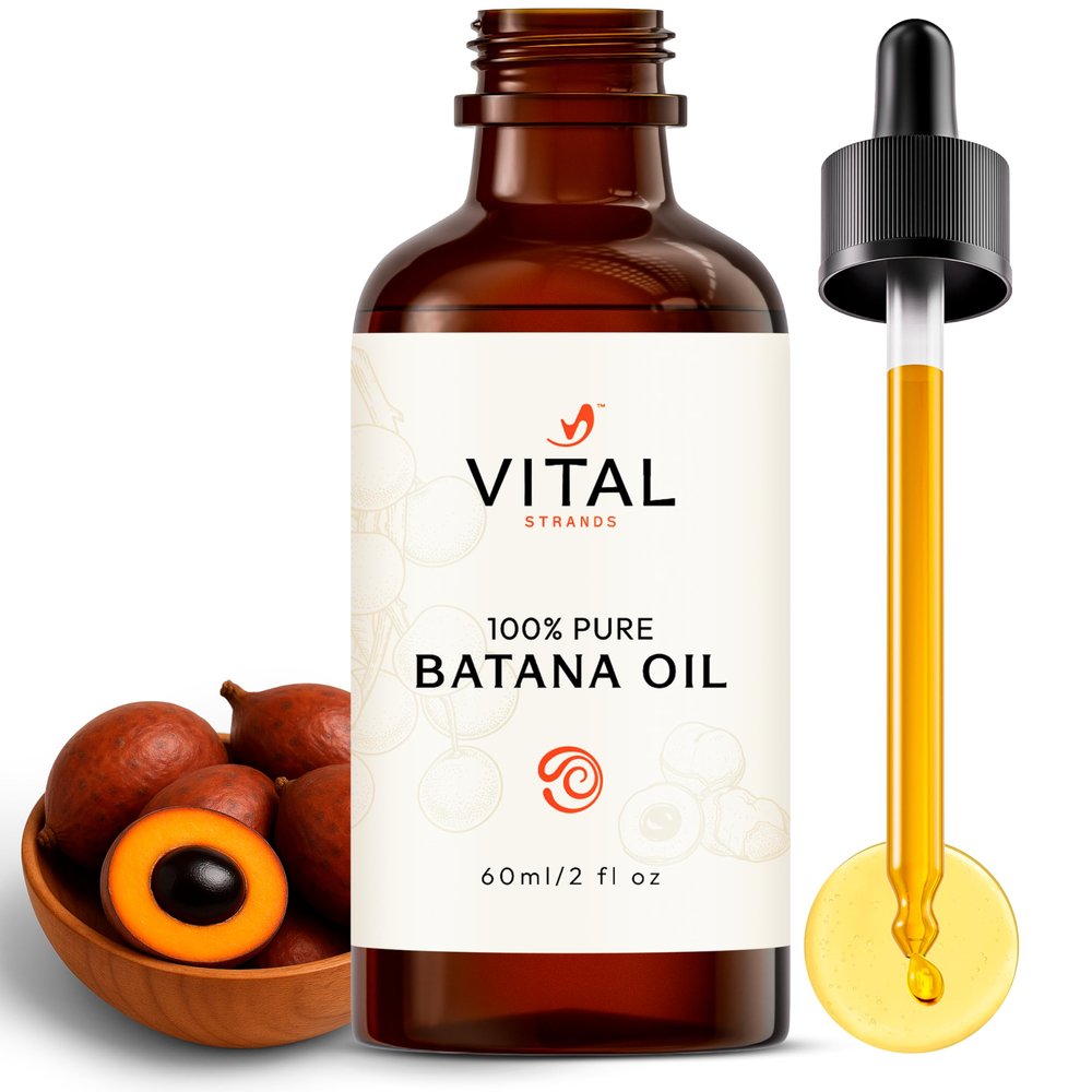 Vital Strands Batana Oil for Hair Growth  100% Pure & Organic Botana Oil from Honduras  Strengthens, Thickens & Restores Natural Hair  Cold Pressed Raw Scalp & Hair Treatment for Men & Women  60ml