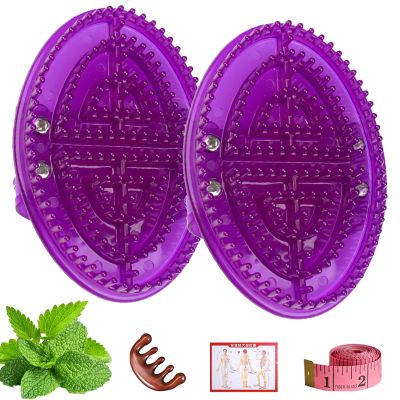 Flaviau Meridians Brush Massage Body Brush, Meridian Pressure Brush Set - Muscle Pain Relief, Beauty Salon Professional Custom Meridian Brushs, Handheld Wood Therapy Massage Tools (2-Purple(B))