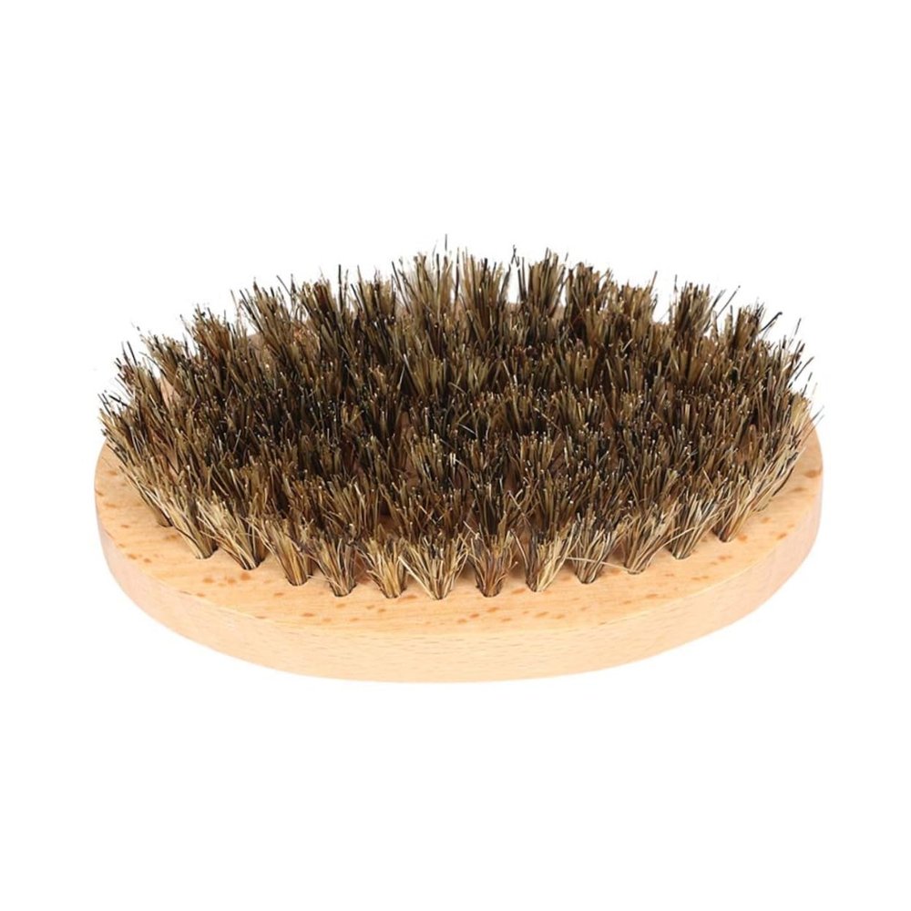 Beaupretty Men's Shaving Brush Bristle Beard Brush Boar Hair Beech Handle Natural