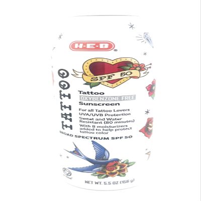 Tattoo Protection Sunscreen Spray - SPF 50-5.5oz - 1 bottle - made in the USA