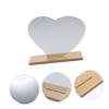 PartyKindom Irregular Shaped Desktop Makeup Mirror with Wooden Base Portable Acrylic Vanity Mirror for Bedroom Office and Dressing Table Present Choice for Fashion Lovers view 2