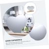 PartyKindom Irregular Shaped Desktop Makeup Mirror with Wooden Base Portable Acrylic Vanity Mirror for Bedroom Office and Dressing Table Present Choice for Fashion Lovers view 3