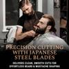 Ontaki Japanese Steel Beard & Hair Scissors - Safe Rounded Tips & Mustache Comb - Ergonomic Grip Beard Scissors for Men - Professional Craftsmanship Barber Shears - Midnight Blue, 5.5" view 2