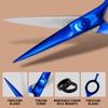 Ontaki Japanese Steel Beard & Hair Scissors - Safe Rounded Tips & Mustache Comb - Ergonomic Grip Beard Scissors for Men - Professional Craftsmanship Barber Shears - Midnight Blue, 5.5" view 4