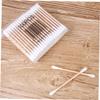 Beatifufu 100Pcs Double Tipped Cotton Swabs with Sturdy Wooden Sticks and Cotton Material for Safe Use for Makeup and Personal Care view 4