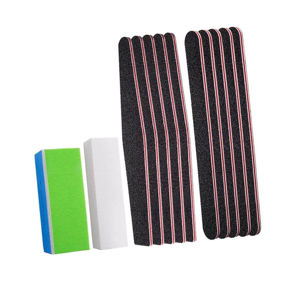 Baluue 1 Set 24PCS Nail File Buffer Kit Professional Nail Art Tool Set for Home Salon Versatile Sanding Strips Polishing Blocks