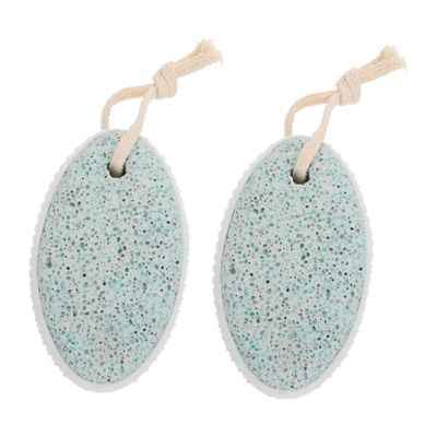 DONFAMDS 2pcs Foot Stone Pumice Egg-Shaped Volcanic Stones for Foot Scrub Callus Remover Smooth Surface