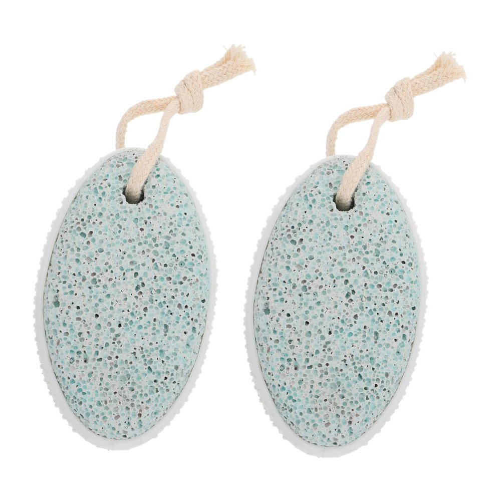 DONFAMDS 2pcs Foot Stone Pumice Egg-Shaped Volcanic Stones for Foot Scrub Callus Remover Smooth Surface