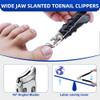 6PCS Toenail Clippers for Seniors Thick Toenails, Heavy Duty Nail Clippers for Men, Ultra Sharp Slanted Ingrown Toenail Clippers with Catcher, Orthoclip Wide Jaw Large Nail Cutters with Leather Case view 4
