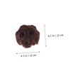 DONFAMDS 1Pc Flower Design Synthetic Hair Bun Clip Durable Updo Fixator for Women Dark Brown Hair Accessory Easy to Use Hair Styling Tool for Messy Buns and Elegant Hairstyles view 2