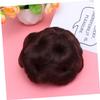 DONFAMDS 1Pc Flower Design Synthetic Hair Bun Clip Durable Updo Fixator for Women Dark Brown Hair Accessory Easy to Use Hair Styling Tool for Messy Buns and Elegant Hairstyles view 3