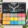 Bath Bombs for Men - Gift Set of 18 Square Shaped Handmade Natural Bath Bombs of 2.5 oz w/Essential Oils, Unique Manly Scents, for Boyfriend, Husband, Father - 18 Pack Square view 1
