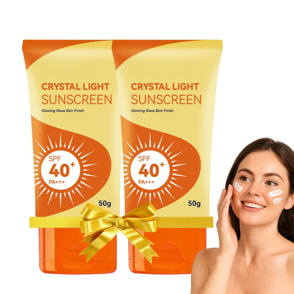 Sunscreen SPF 40+ PA+++ (2 Pack)  No White Cast, Lightweight Facial Sunscreen for All Skin Ton (2PCS)