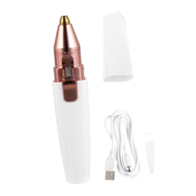 2-in-1 Rechargeable Electric Eyebrow Trimmer Hair Remover for Women USB Rechargeable Eyebrow Shaver Portable Facial Hair Remover for Personal Care